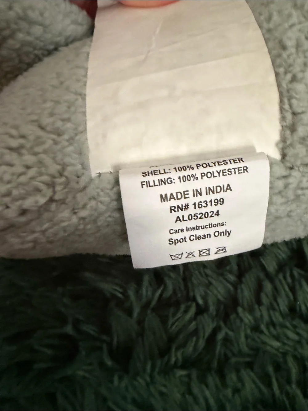 3/$25 ✨ Sage Green Sherpa Bow Throw Pillow Plush Decorative Accent